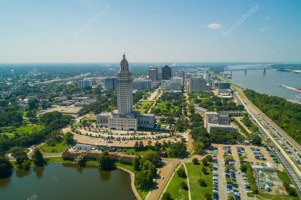 View of downtown Baton Rouge along the Mississippi River